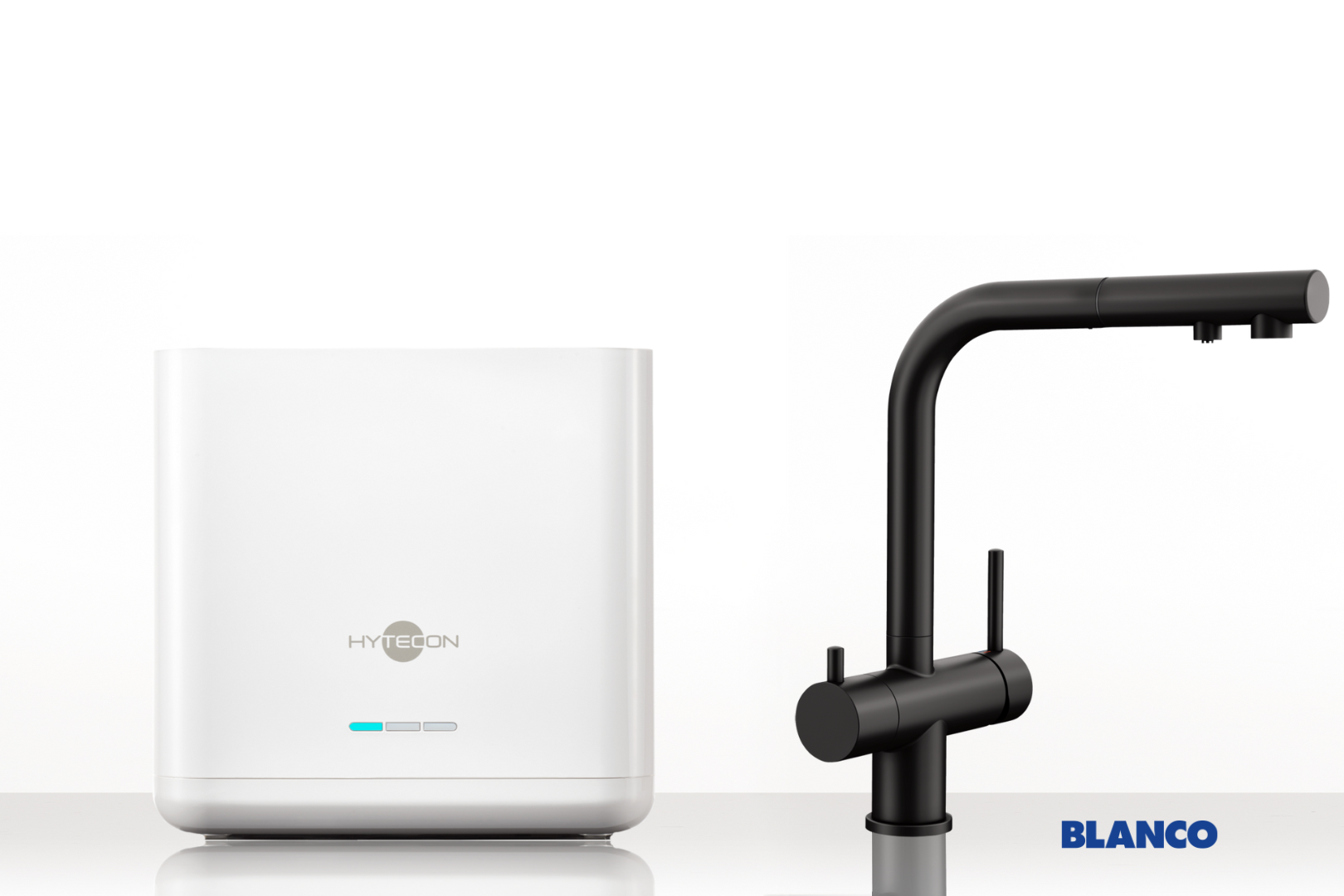 HYPRO WATER & BLANCO 3-Wege-Wasserhahn Schwarz