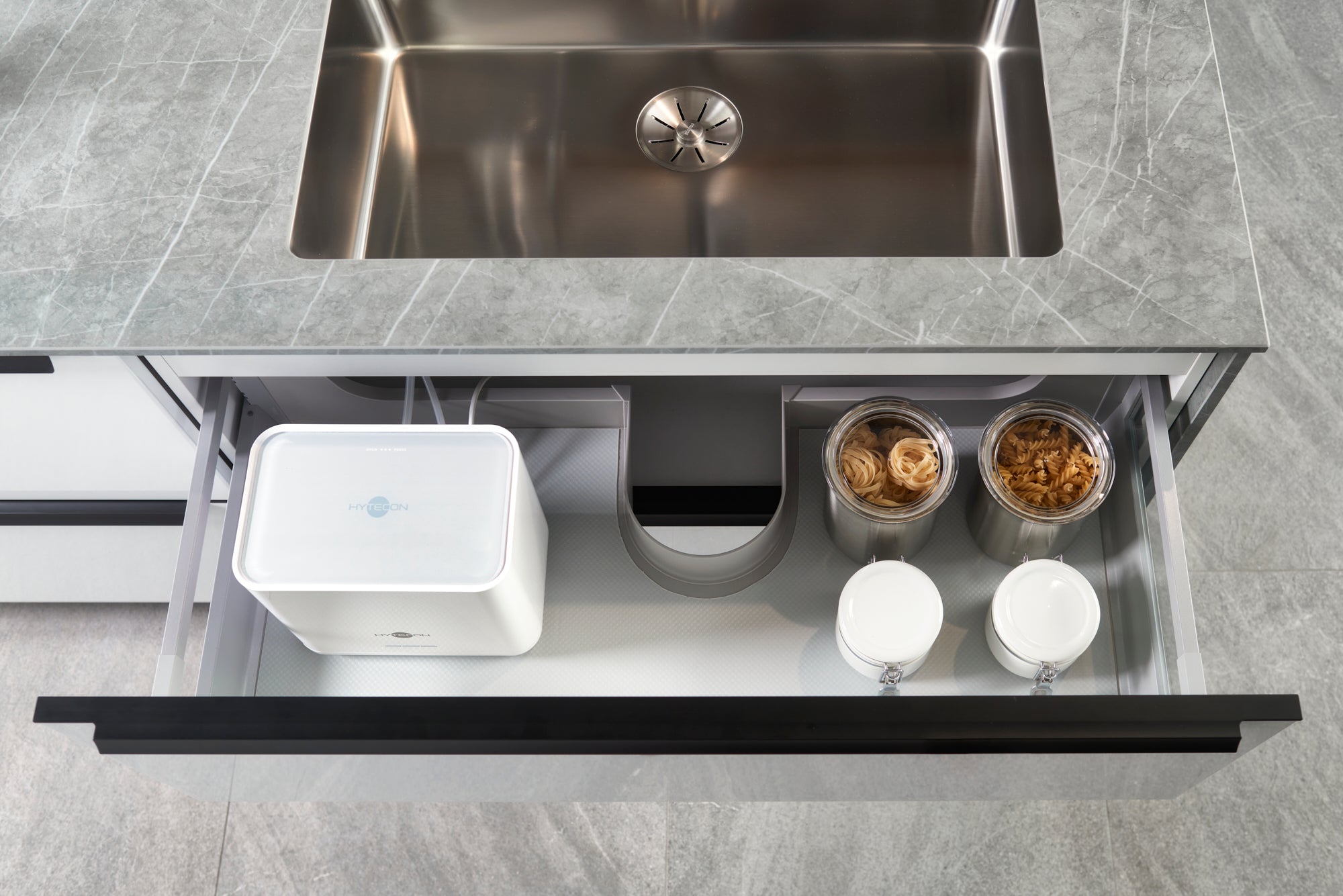 HYPRO WATER & BLANCO 3-Wege-Wasserhahn Schwarz
